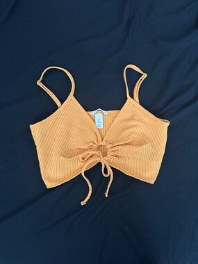 H&M Ribbed Drawstring Cami Tank Top